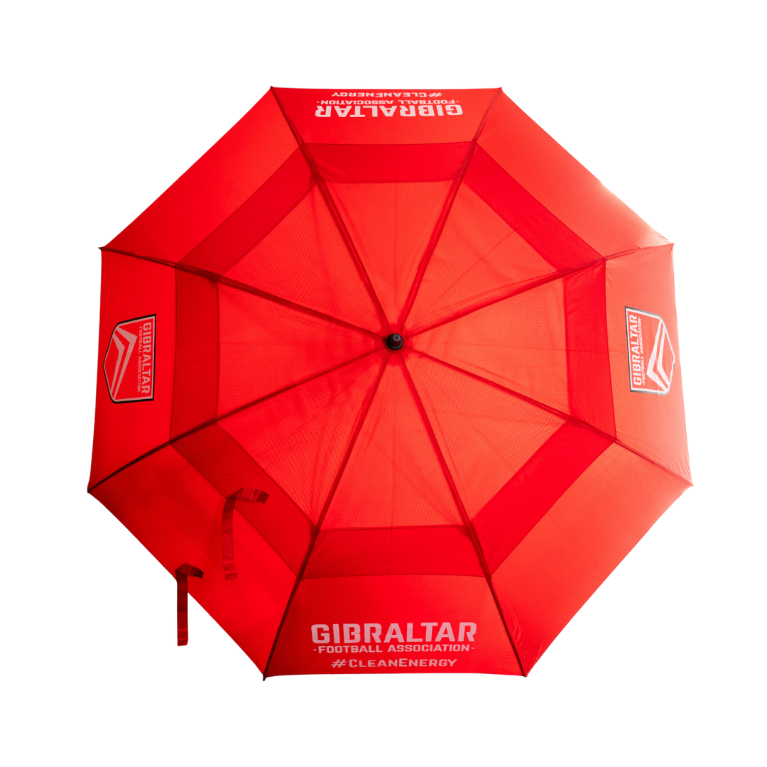 Gibraltar FA Golf Style Umbrella. FREE WITH EVERY £100.00 SPENT. JUST ADD THE ITEM TO YOUR SHOPPING CART.