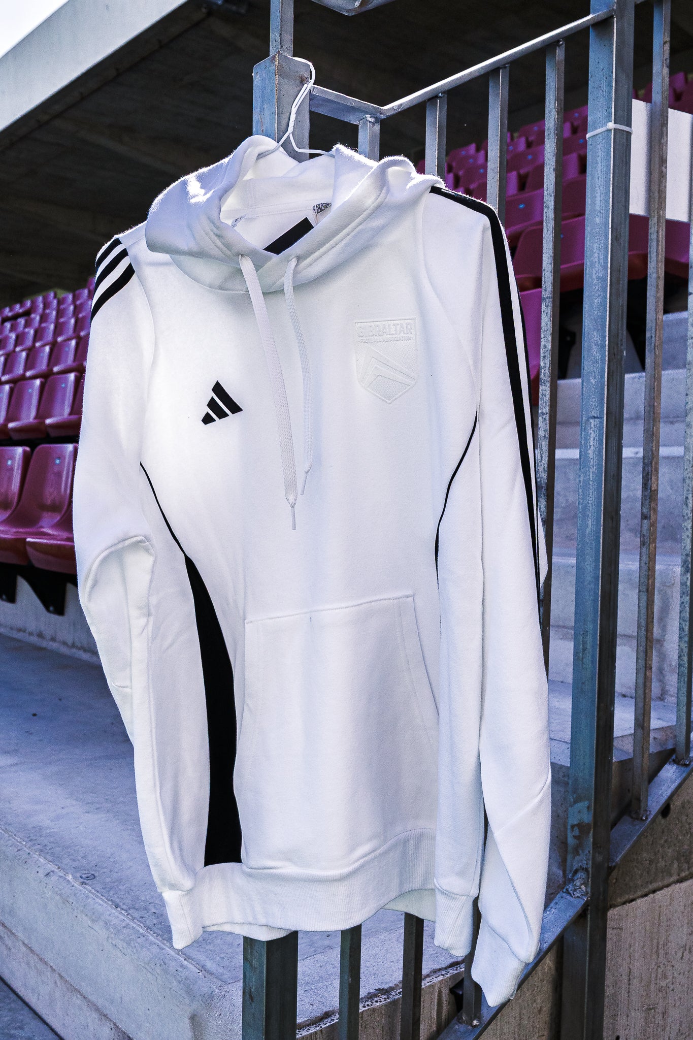 Gibraltar Adidas White Team Hoodie
