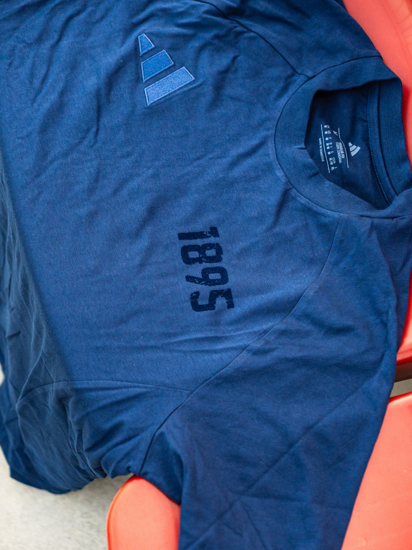 Gibraltar Adidas 1895 Cotton T-Shirt Blue