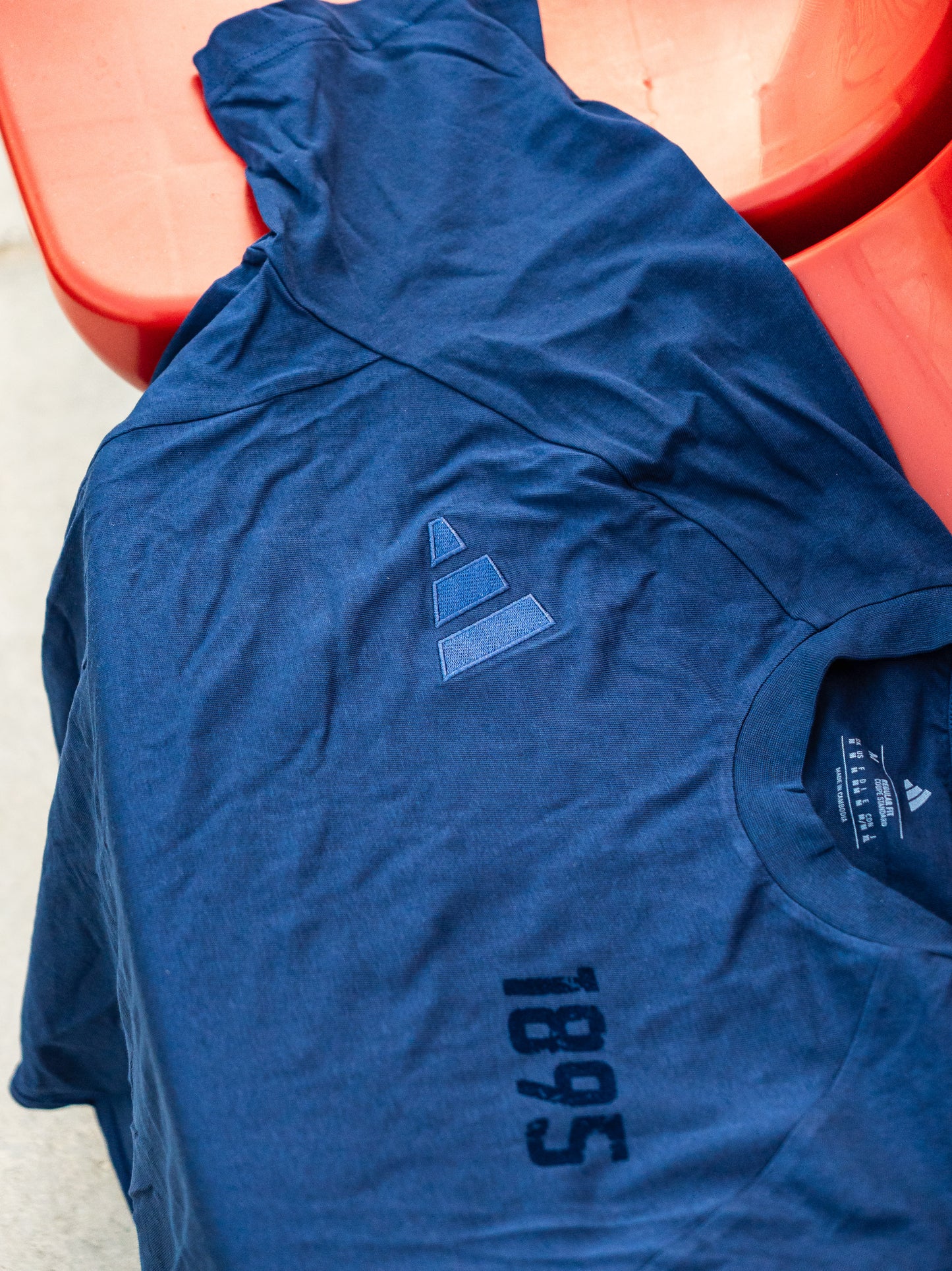 Gibraltar Adidas 1895 Cotton T-Shirt Blue