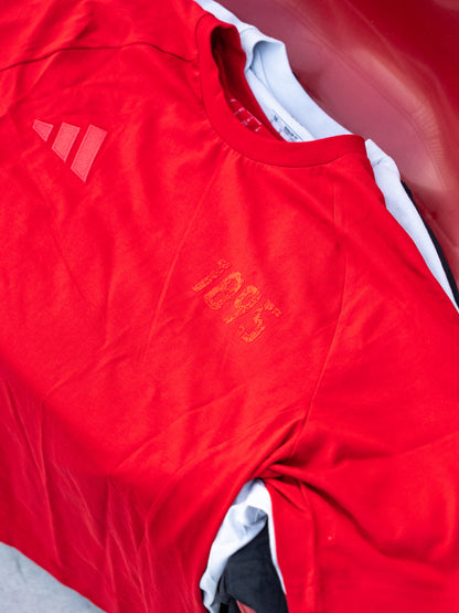 Gibraltar Adidas 1895 Cotton T-Shirt Red