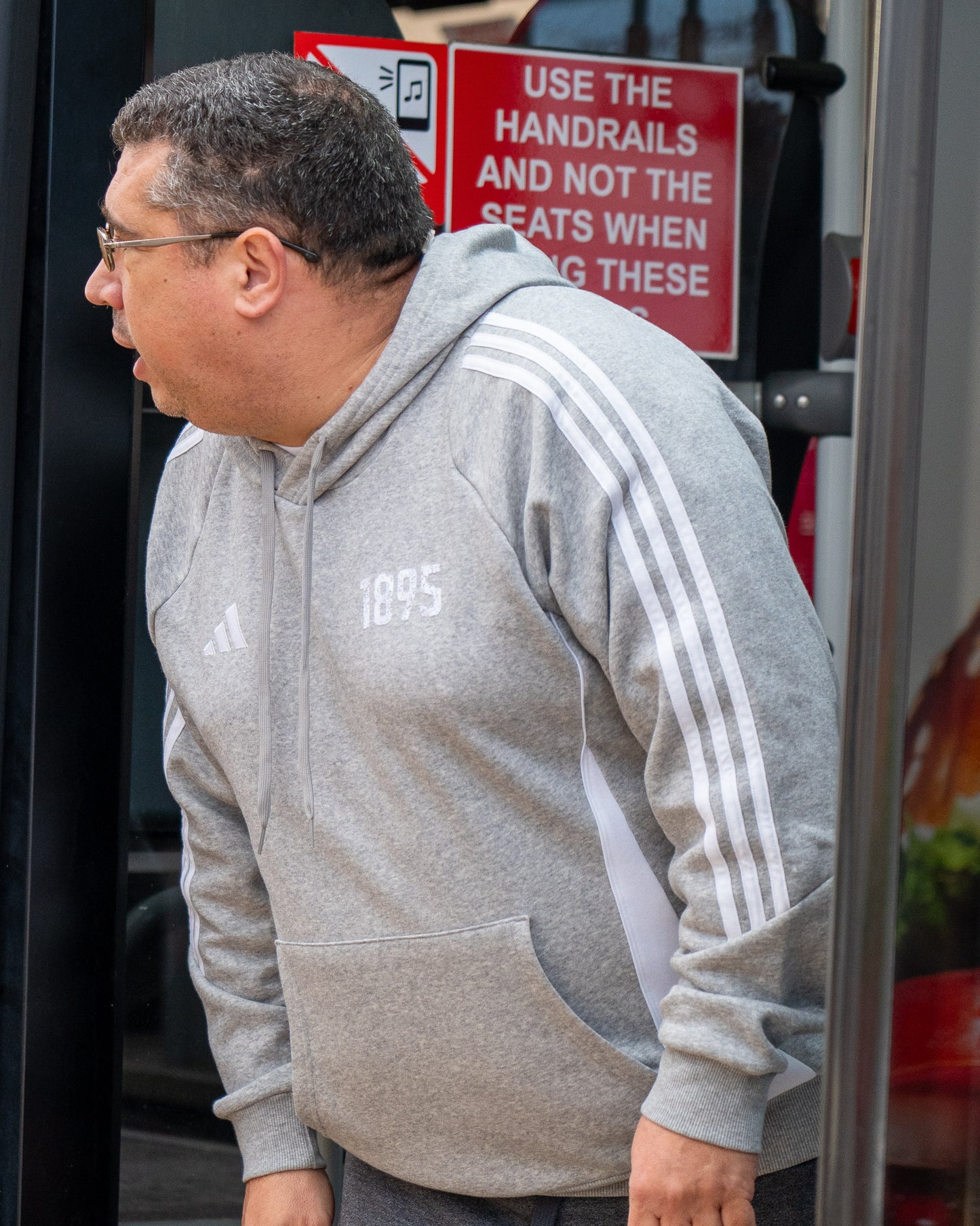 Gibraltar Adidas Grey 1895 Team Hoodie