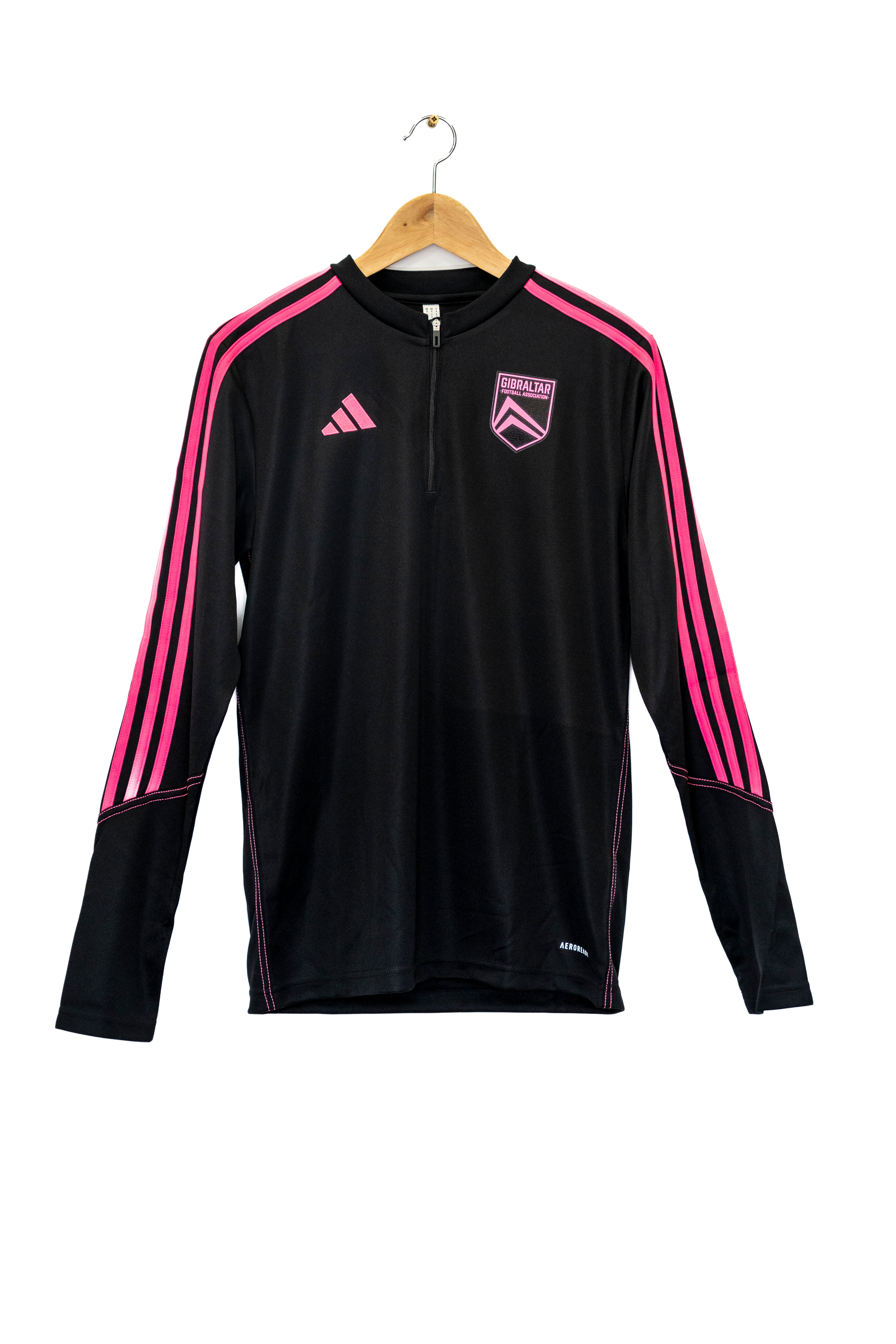 Adidas black and shop pink tracksuit top