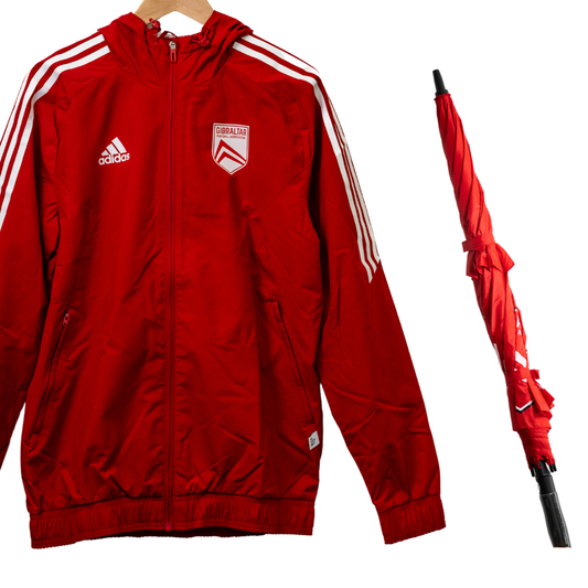 Players Red Wind/Rain Jacket & Umbrella Bundle
